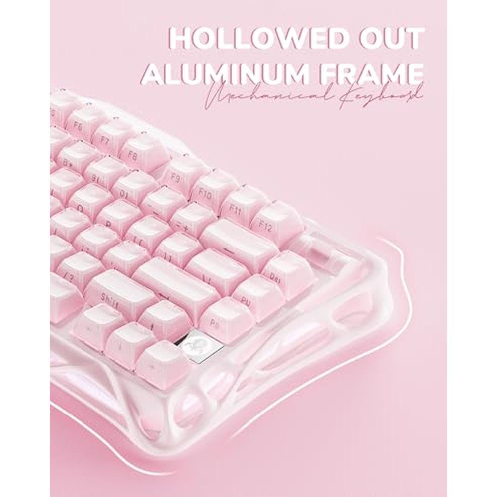Keyboard Gravastar: GravaStar Mercury K1 75% Pink Wireless – In Use