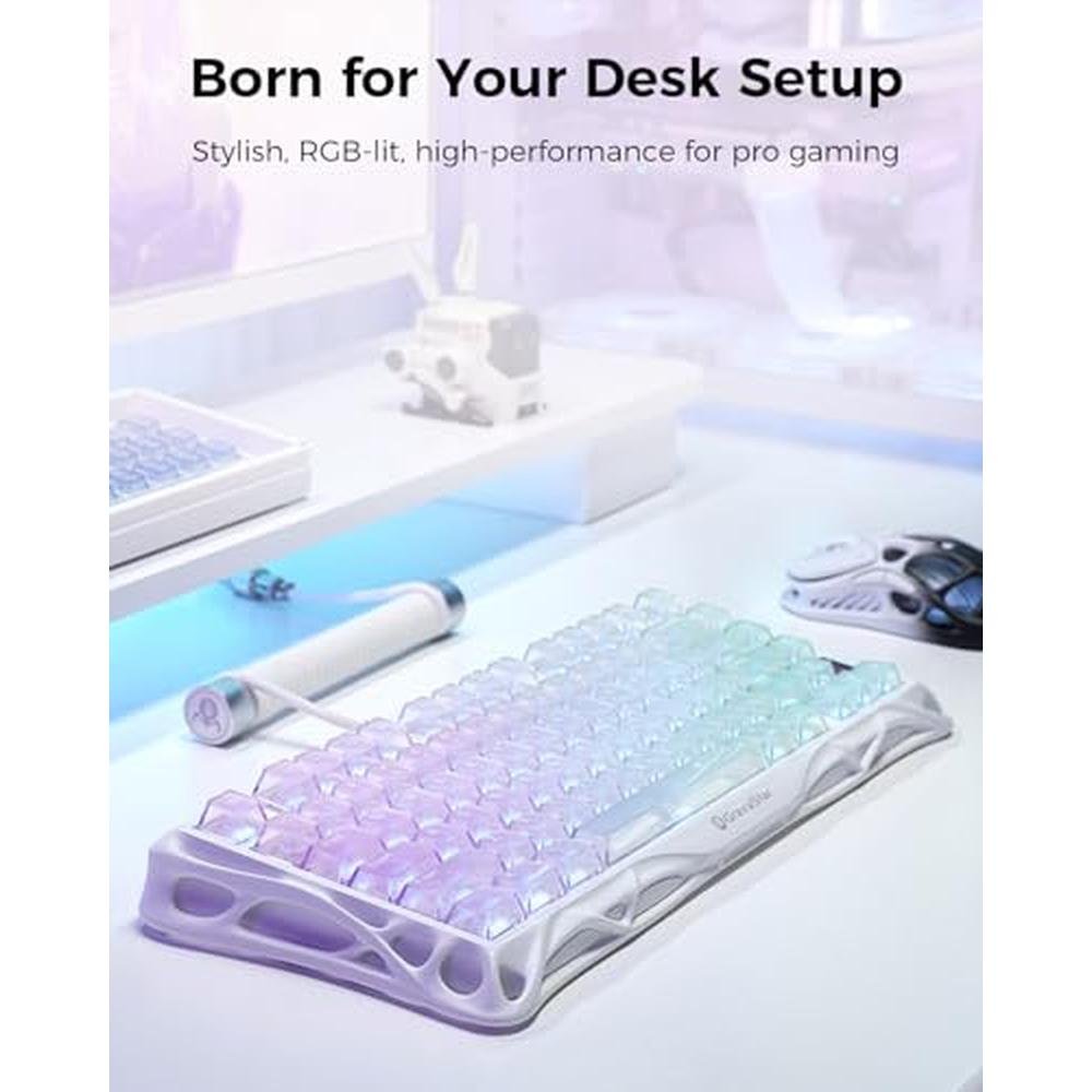 Gaming Keyboard: GravaStar Mercury K1 Lite 75% – Side View