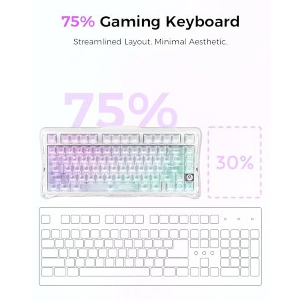 Gaming Keyboard: GravaStar Mercury K1 Lite 75% – Close-up Detail