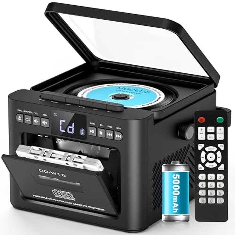Greadio Boombox CD and Cassette Player Combo – Front View