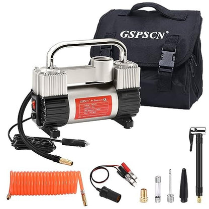 Car Air Compressor: GSPSCN 6X Faster Inflation Tire – Front View