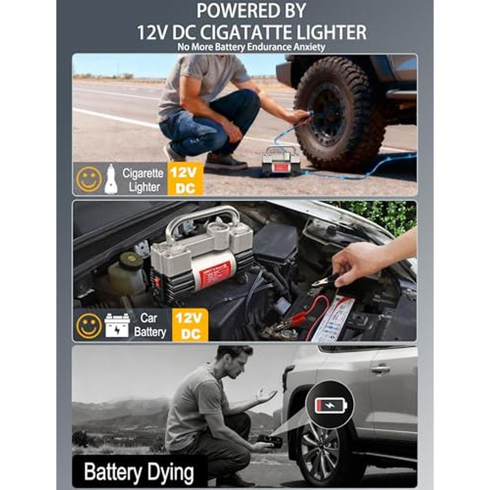 Car Air Compressor: GSPSCN 6X Faster Inflation Tire – Packaging