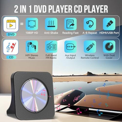 Player DVD: Gueray DVD Player for TV All Region Free – Side View