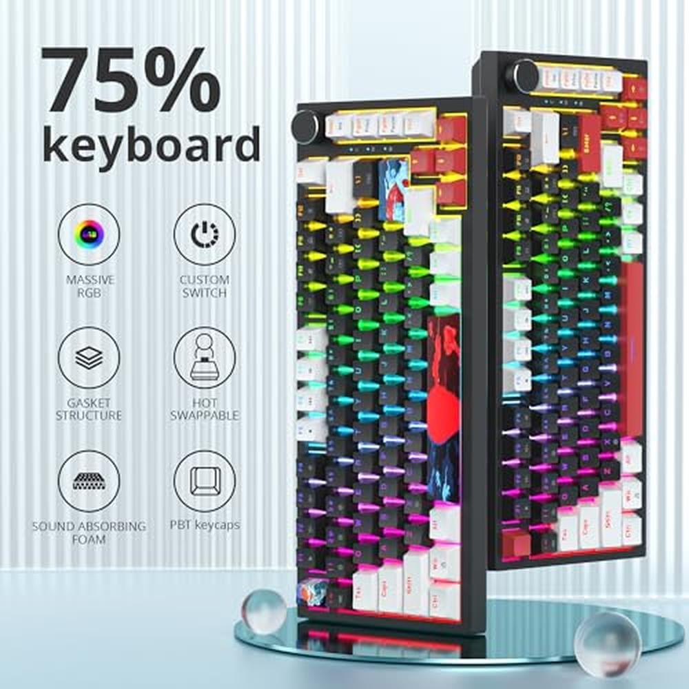 Guffercty Keyboard: Guffercty Kred 75 Gasket Mounted Gaming – Side View