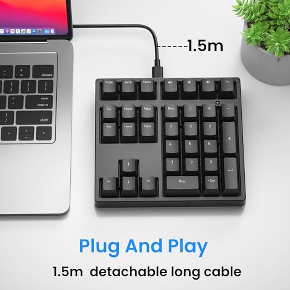 Gurjot Number Pad: Mechanical USB Wired Numeric Keypad with – Packaging
