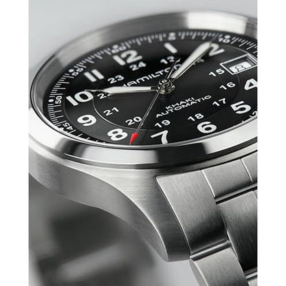 Men Watch: Hamilton Khaki Field Automatic 38mm Stainless – In Use