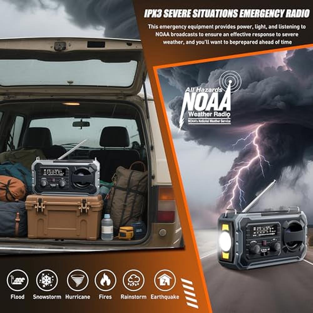 Radio Handheld: Pristar Hand Crank Emergency Radio 10000mAh – Close-up Detail