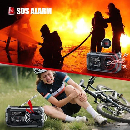 Radio Handheld: Pristar Hand Crank Emergency Radio 10000mAh – In Use