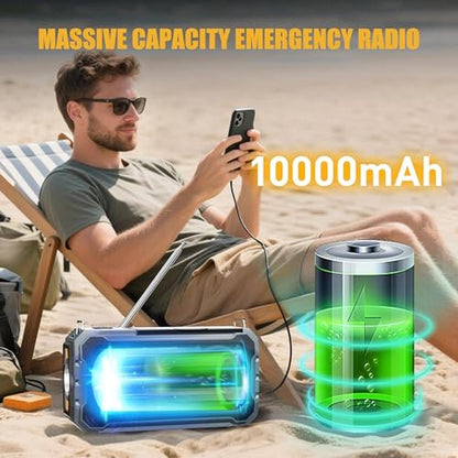 Radio Handheld: Pristar Hand Crank Emergency Radio 10000mAh – Packaging