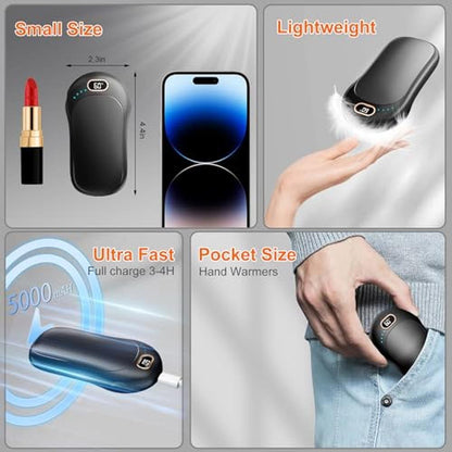 Hand Warmers: Rechargeable 2-Pack Electric Reusable Hand – Packaging