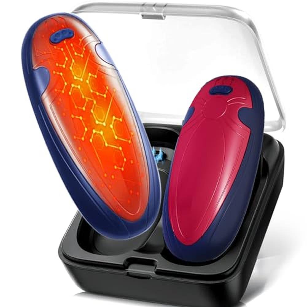 Hand Warmers: Rechargeable 2-Pack with Charging Case – Front View