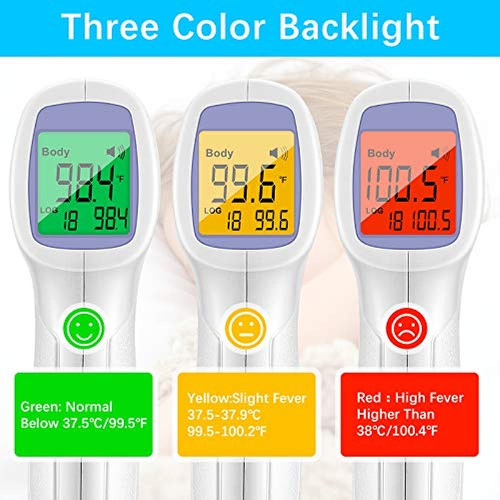 Thermometer Handheld: Digital Forehead Thermometer with LCD – Side View