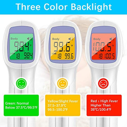 Thermometer Handheld: Digital Forehead Thermometer with LCD – Side View