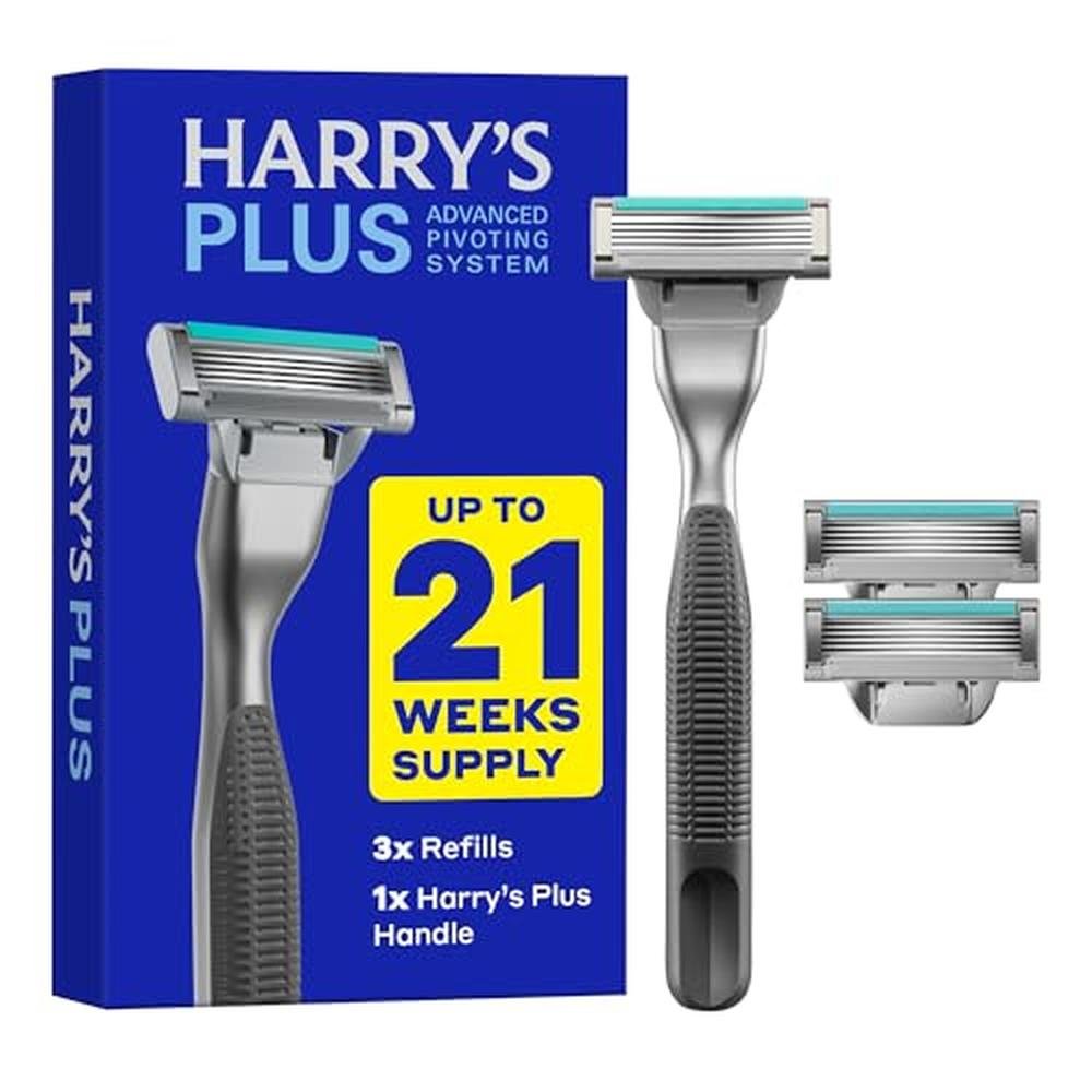 Razor Onyx: Harry's S+ Premium Shaving Kit for Men – Front View