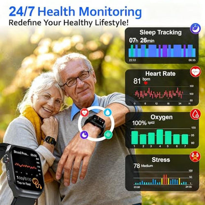 Watch Blood Pressure: Health Smart Watch for Men Women 1.87 – Close-up Detail