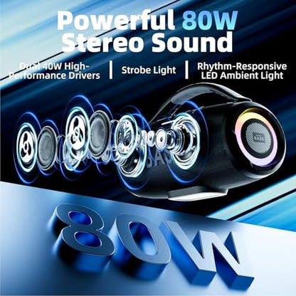 Bass Heavy Speakers: USA Warehouse BMB0G2SP5FRB 80W Max – Side View