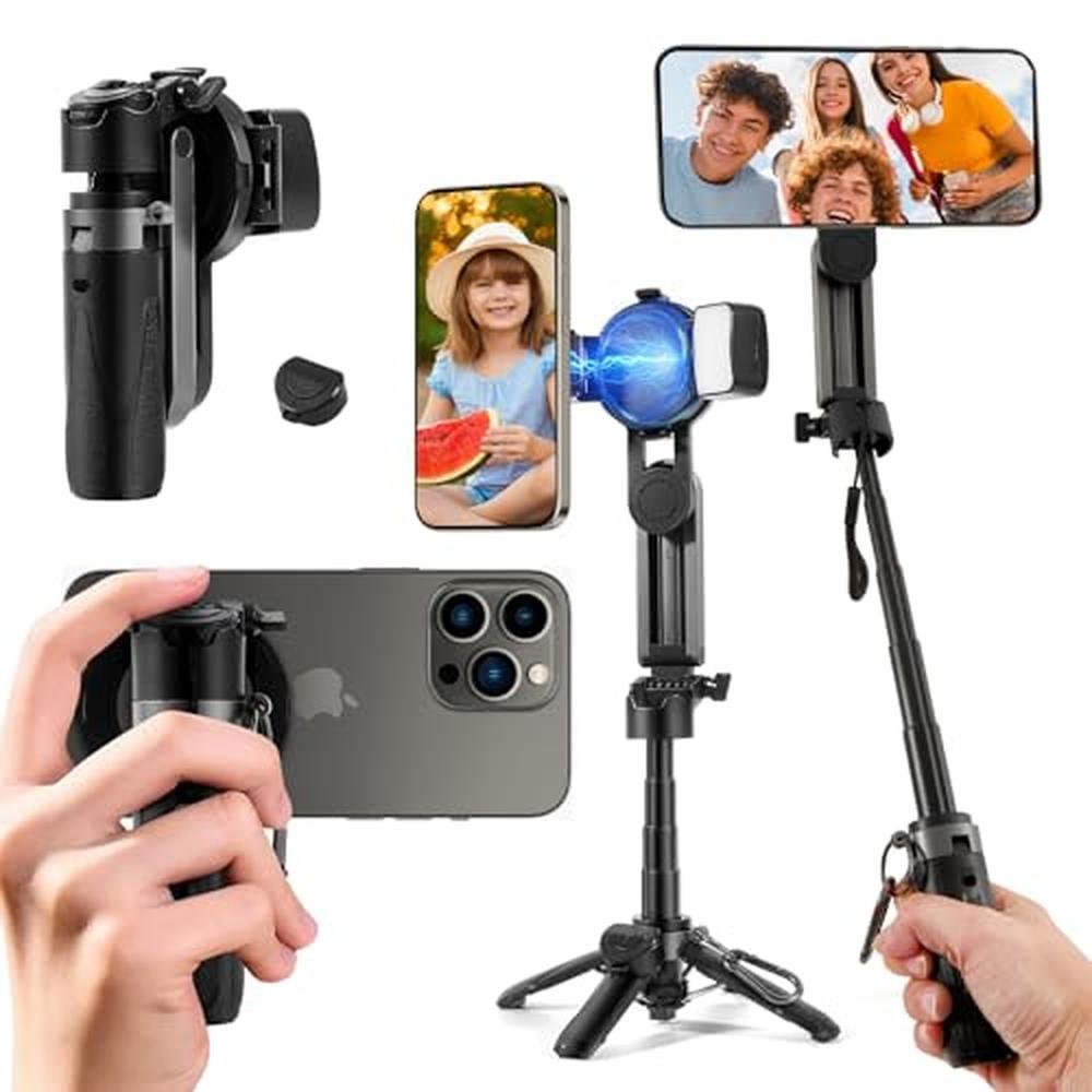 Selfie Stick: Heliora Phone Tripod 4-in-1 Magnetic Mini – Front View
