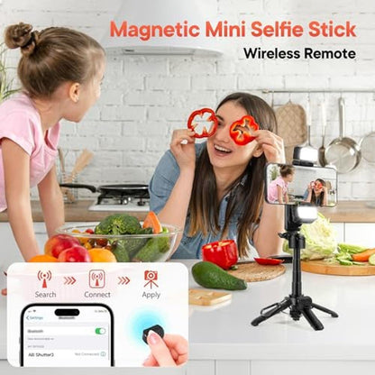 Selfie Stick: Heliora Phone Tripod 4-in-1 Magnetic Mini – In Use