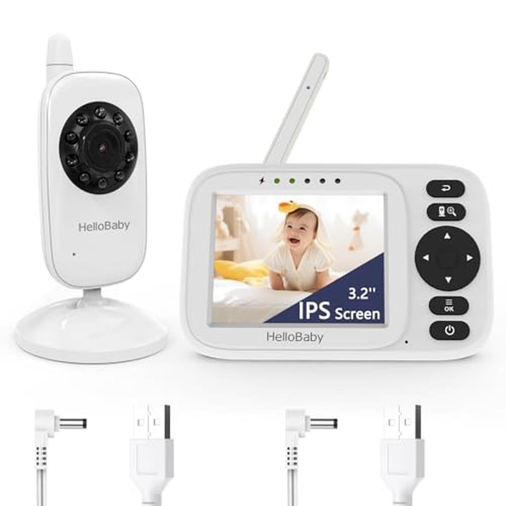 Baby Camera: HelloBaby HB2438 3.2 IPS Screen Monitor with – Front View