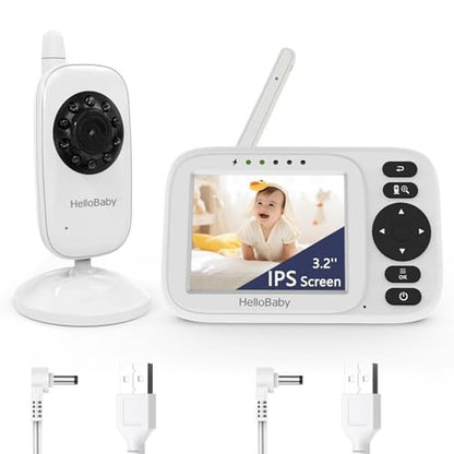 Baby Camera: HelloBaby HB2438 3.2 IPS Screen Monitor with – Front View