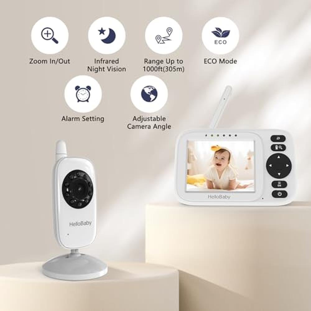 Baby Camera: HelloBaby HB2438 3.2 IPS Screen Monitor with – Side View