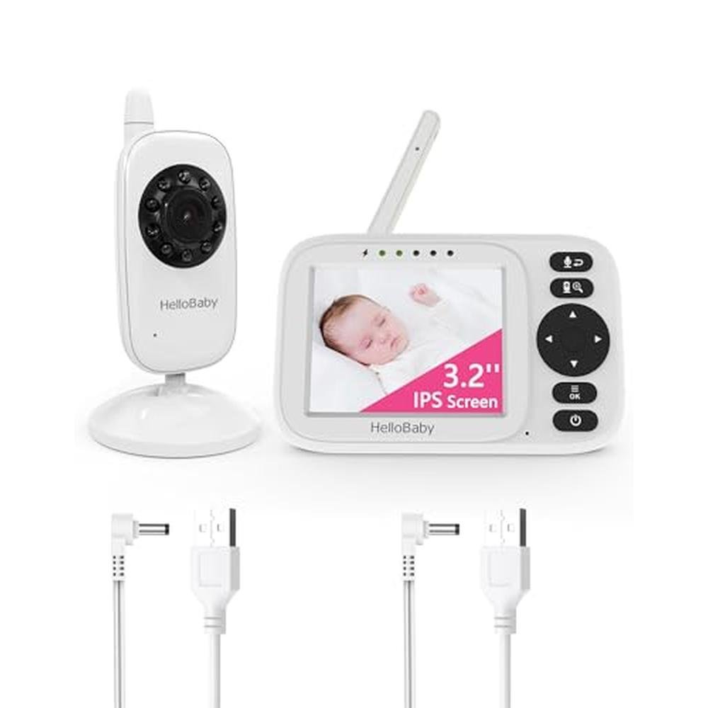 Baby Monitor: HelloBaby HB2438plus Video Baby Monitor with – Front View
