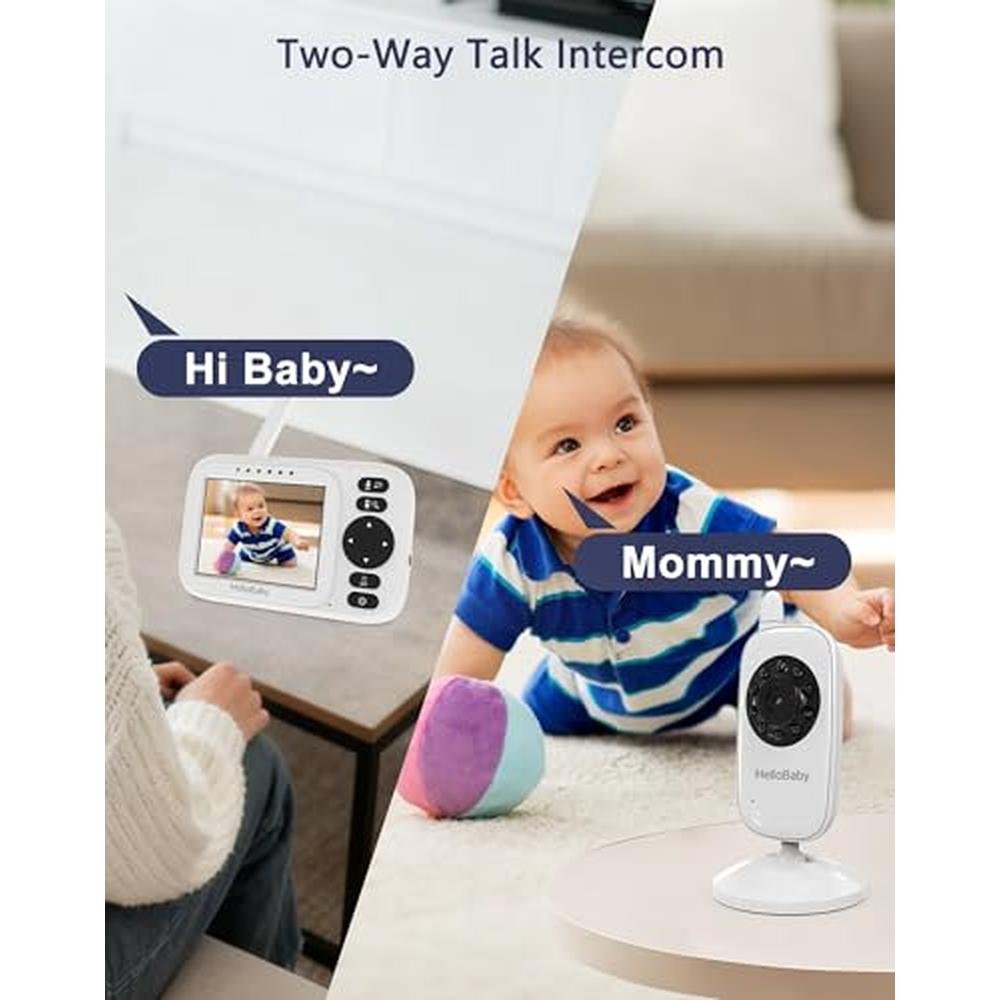 Baby Monitor: HelloBaby HB2438plus Video Baby Monitor with – Close-up Detail