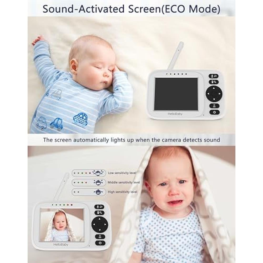 Baby Monitor: HelloBaby HB2438plus Video Baby Monitor with – Packaging
