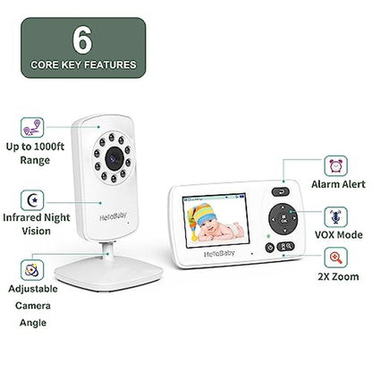 Baby Monitor: Hellobaby HB30 Video Baby Monitor with – Side View