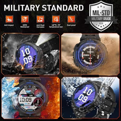 HeraQuen Military Smart Watch – Side View