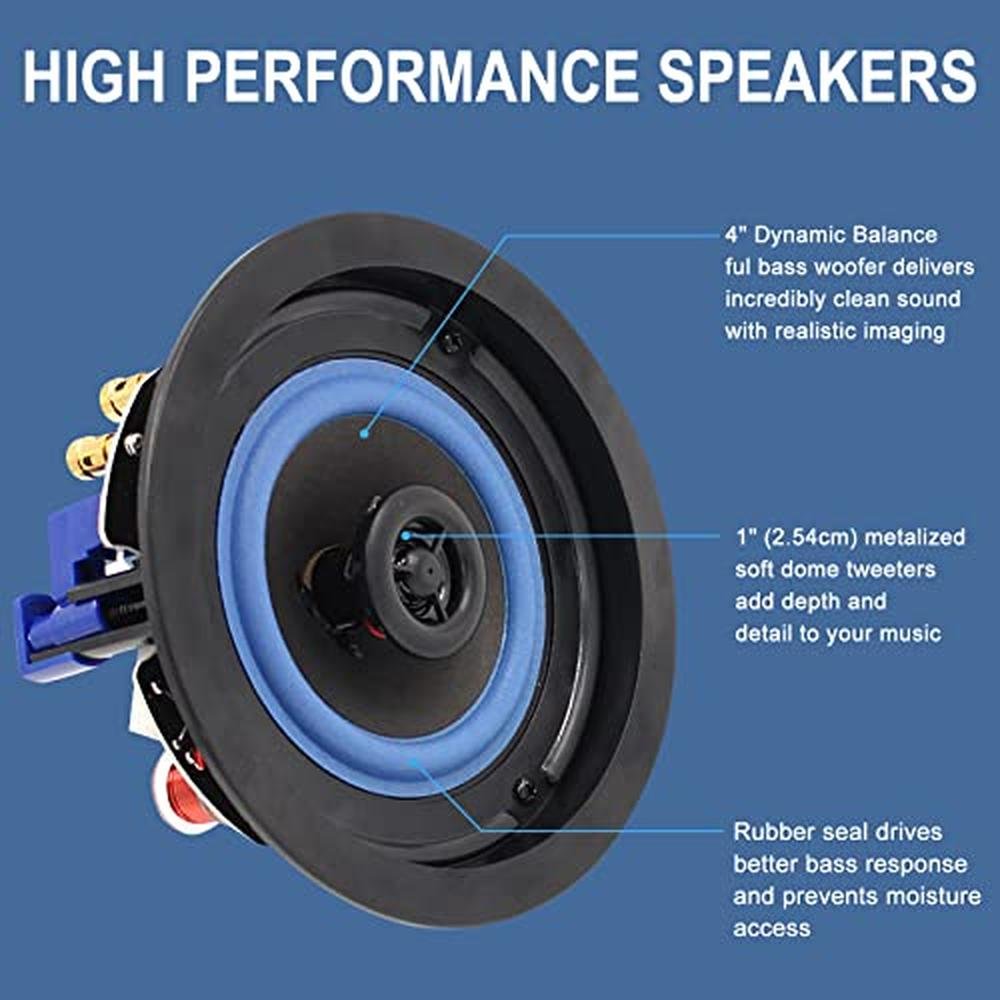 Speaker Herdio: Herdio 4-Inch In-Ceiling Speaker 80 Watts – Side View