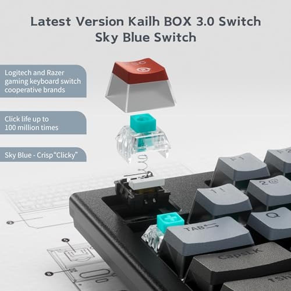 Keyboard Hexgears: Hexgears X5 Wireless Mechanical Keyboard – Close-up Detail