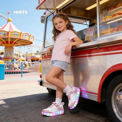 Kids Shoes with Wheels: HHSTS LED Light Color Shoes – Close-up Detail