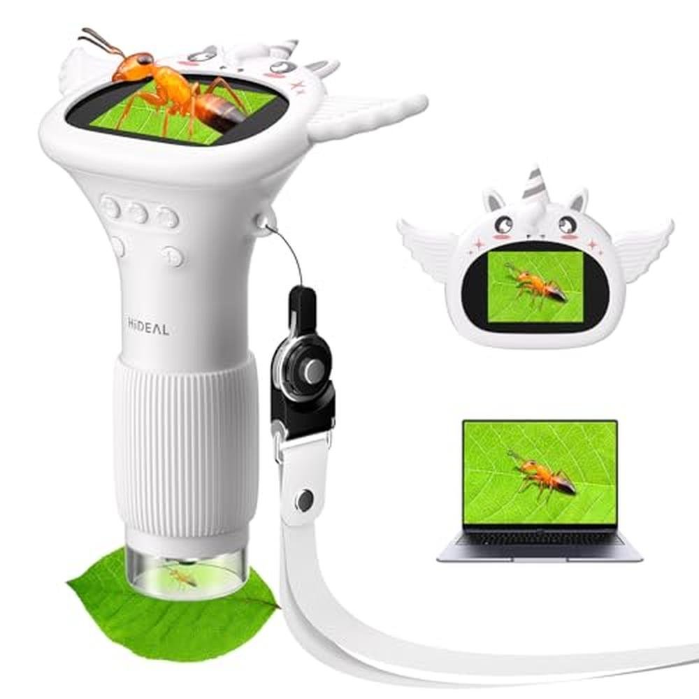 Kids Microscope: Hideal HP40 IPS Portable Handheld – Front View