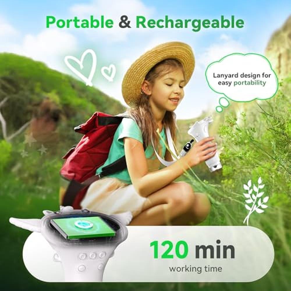 Kids Microscope: Hideal HP40 IPS Portable Handheld – Side View