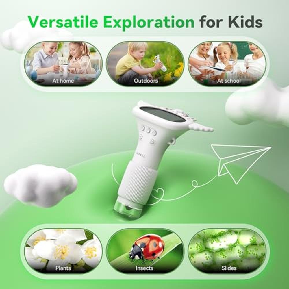 Kids Microscope: Hideal HP40 IPS Portable Handheld – Close-up Detail