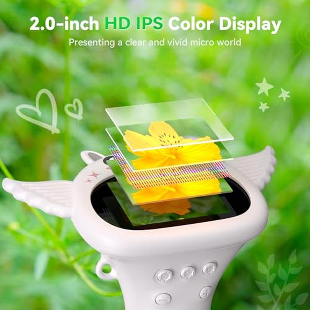 Kids Microscope: Hideal HP40 IPS Portable Handheld – In Use