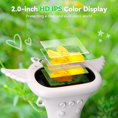 Kids Microscope: Hideal HP40 IPS Portable Handheld – In Use