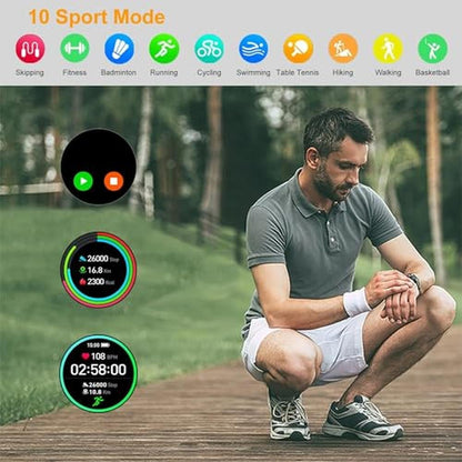 Monitor Hiiiman: Hiiiman Voice Recorder Smart Watch Fitness – Side View
