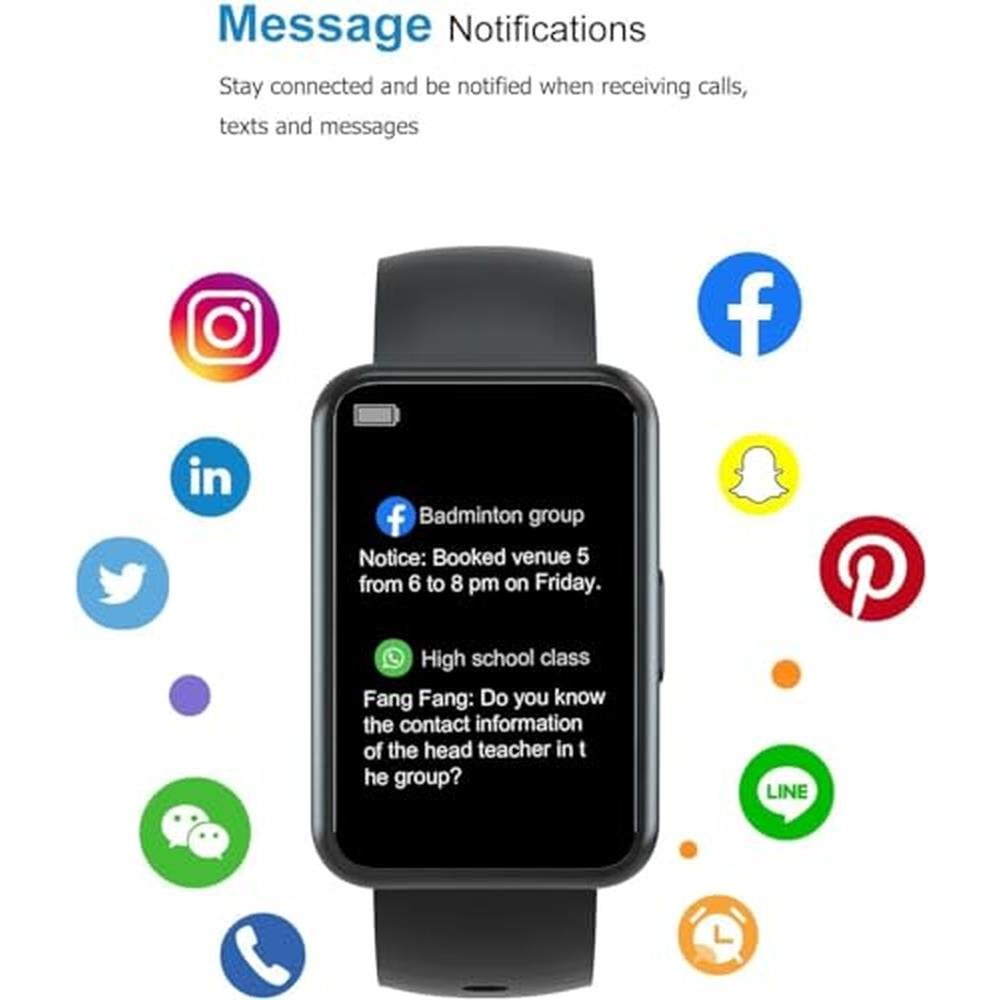 Monitor Hiiiman: Hiiiman Voice Recorder Smart Watch Fitness – In Use