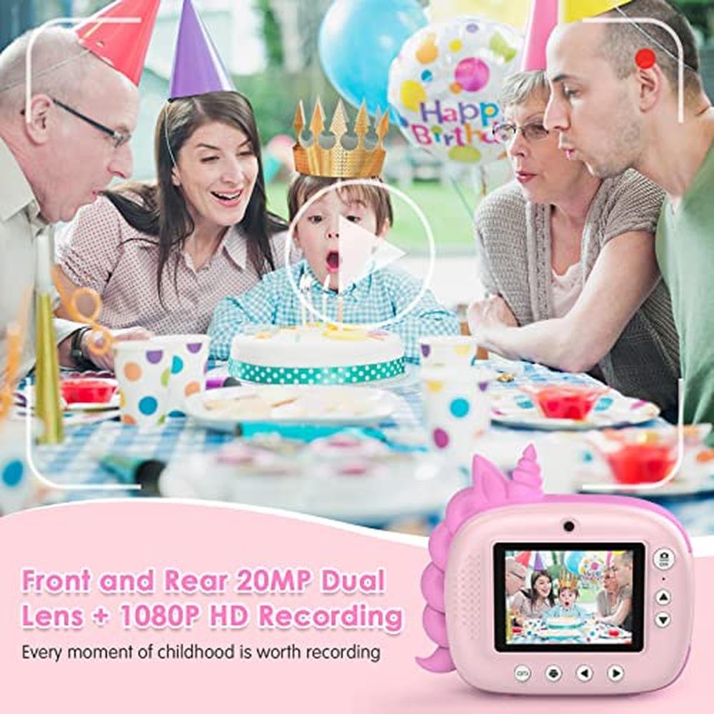 Kids Camera Instant Print: HiMont Digital Camara with Print – Side View