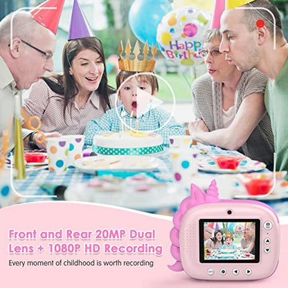 Kids Camera Instant Print: HiMont Digital Camara with Print – Side View
