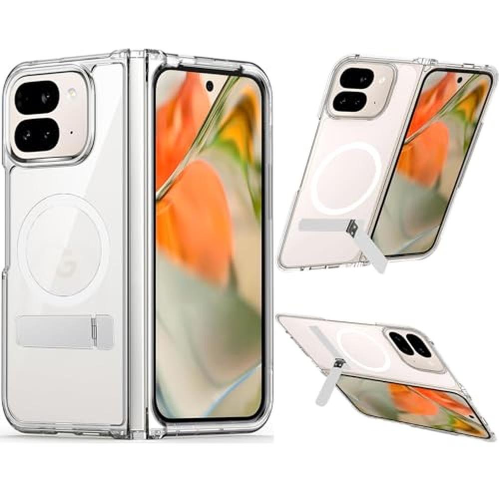 Magnetic Clear Case: Hiooloon Pixel 10 Pro Fold Clear – Front View