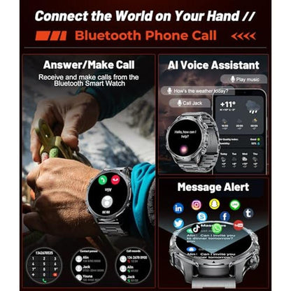 Hirreo Military Smart Watch: Hirreo Men's Smartwatch 1.85 – In Use