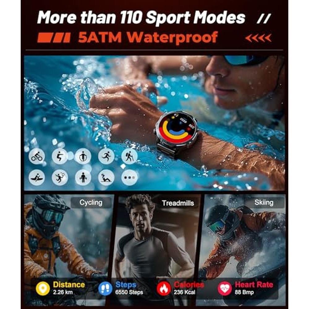 Hirreo Military Smart Watch: Hirreo Men's Smartwatch 1.85 – Packaging