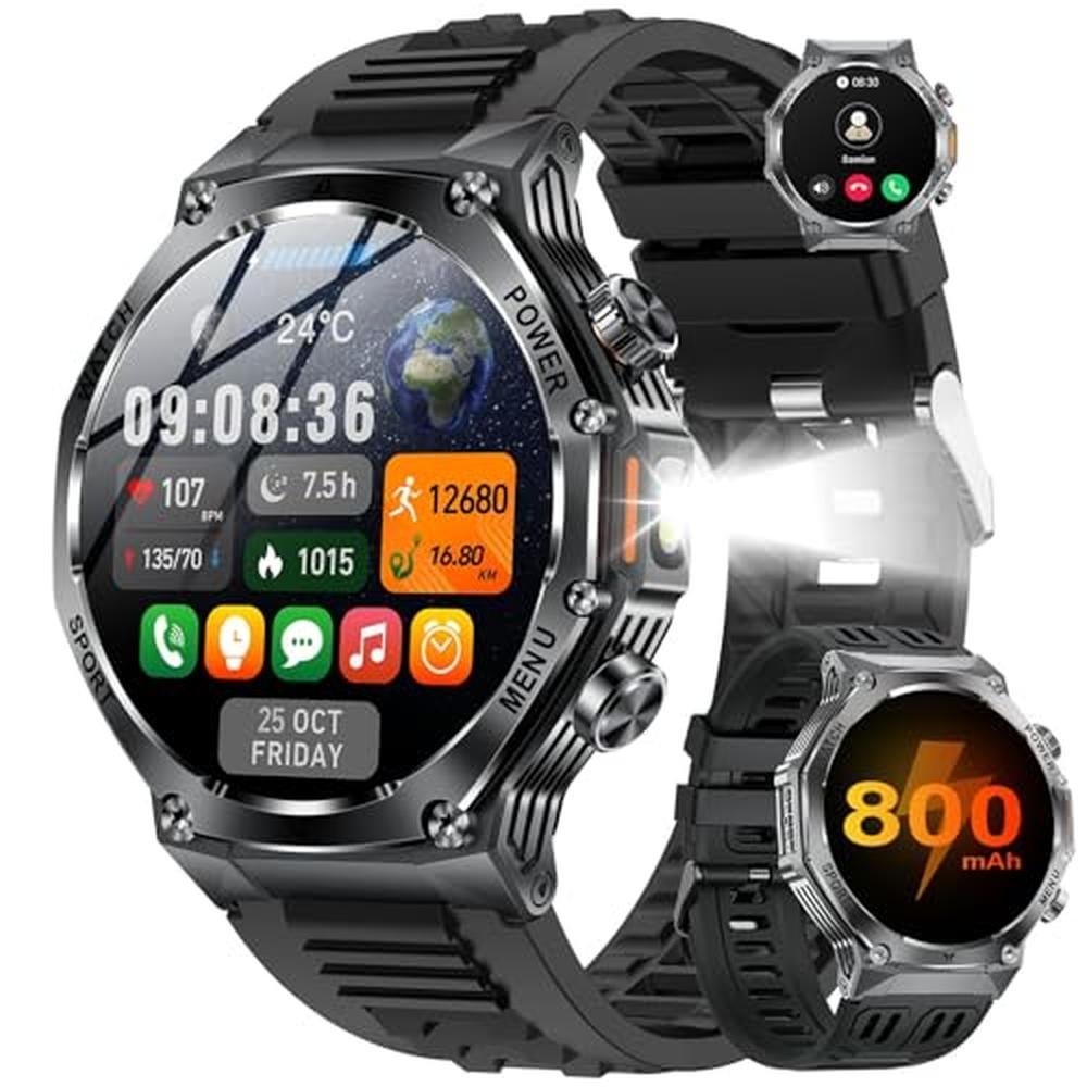 HIRREO Military Smart Watch for Men – Front View
