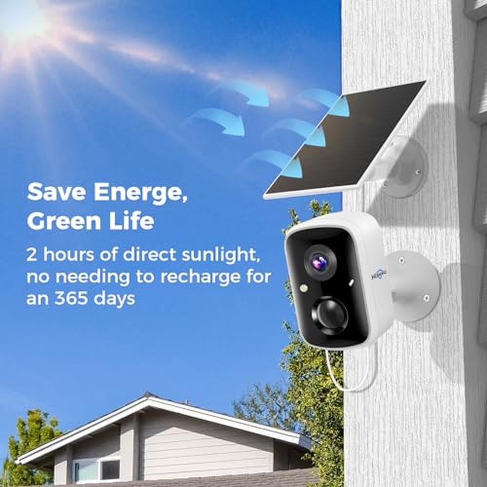 Security Camera: Hiseeu 2K Wireless Security Camera Battery – In Use