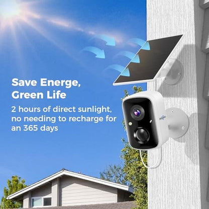 Security Camera: Hiseeu 2K Wireless Security Camera Battery – In Use