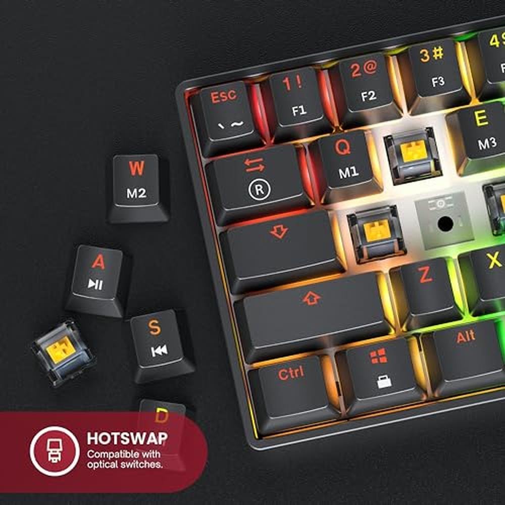 Gaming GK61: HK Gaming GK61 60% v3 Hotswap Mechanical – In Use