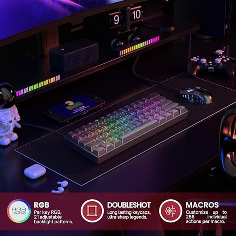 Gaming Mechanical Keyboard: HK GAMING GK61 SE 60% – Close-up Detail